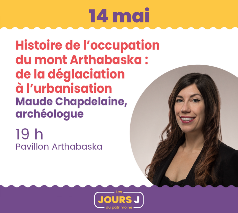 Maude Chapdelaine en couverture des Jours J du patrimoine, pour sa prestation le 14 mai