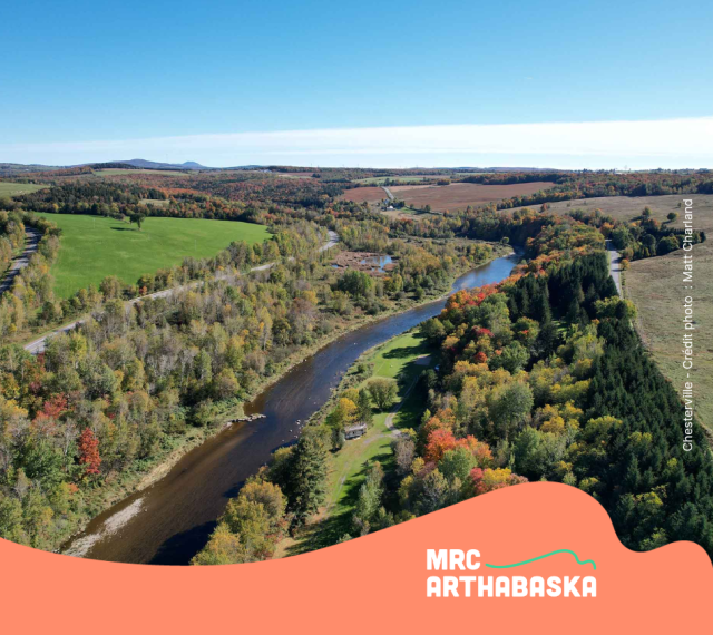 Vue aérienne de Chesterville